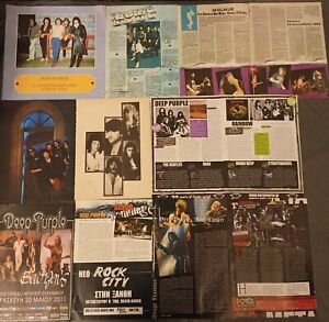 Lots of DEEP PURPLE Collectible Clippings , Posters , Mag & cds (greek press)