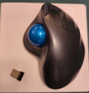 New ListingLogitech M570 Wireless Trackball Mouse Ergonomic T-R0001 w/ USB Dongle *Tested*