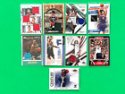 NBA (9) GAME-USED MATERIAL CARD LOT w/5 SERIAL NUMBERED CARDS