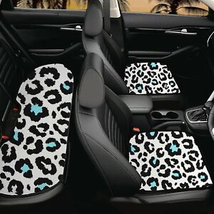 Grain Car Seat Cushion Cover Set Cow Print Front Rear Seat Protector Animals