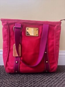 Louis Vuitton Cabas Tote MM Red Canvas