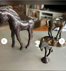 3 Vintage Metal Horse/Donkey Lot