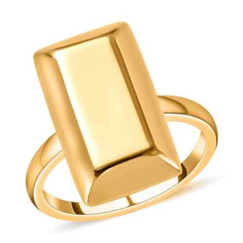 ILIANA 18K Yellow Gold Bar Ring Wedding for Women 3 Grams Jewelry Birthday Gifts