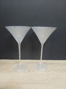 2 Belvedere Vodka 007 Spectre Frosted Martini Glasses James Bond Trees