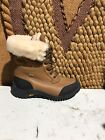 UGG 5469 Adirondack Brown Tan Leather Shearling Lined Winter Boots Womens Size 8
