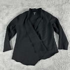 Alfani Women's Open Front Cardigan XL 100% Merino Wool Crossover Button