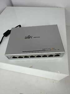 Ubiquiti Networks Switch 8-8 Port Ethernet Switch US-8 Blue Light Powers On