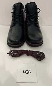 UGG Men's Size 12 Black Seton TL Warm Waterproof Leather Lace Up Boots 1008146