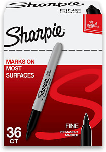 New Listing36/pack Sharpie The Original Fine Point Permanent Markers black 1884739