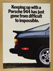 1986 Porsche 944 Turbo vintage print Ad