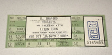 10/10/79 Elton John Full Concert Music Ticket Stub Minneapolis MN Northrop