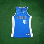 Dirk Nowitzki Adidas Dallas Mavericks NBA Women's Official Away Blue Jersey