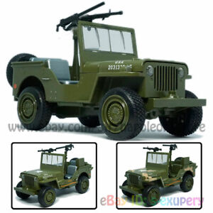 1:24 Jeep Willys MB WWII US Military Vehicle Model Car Diecast Collection Gift