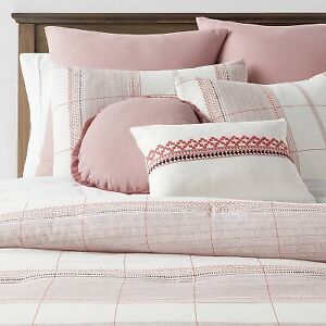 8pc Queen Stripe Boho Comforter Set Mauve - Threshold