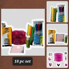 Office Supplies Tool Kit 18 pc Stapler Sisscor Paperclip Sharpener Pens & More