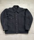 Vintage CC Filson Wool Mackinaw Cruiser Charcoal Black Jacket Coat Mens Sz XL