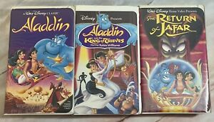 Walt Disney's Aladdin VHS LOT (3) Return of Jafar, King of Thieves