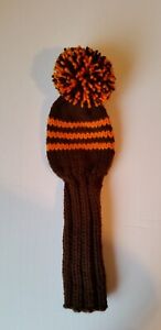 CUSTOM 3-wood Hand Knit Golf Club cover, 12-inch, Any Color, With/Without Pom