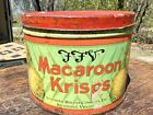 New ListingVintage FFV  MACAROON KRISPS Southern Biscuit Company 1 lb. Tin with Lid