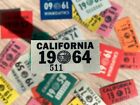 1964 YOM California license plate sticker, Dmv, Ca, Registration