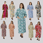 Womens Printed Kimono Robe Cotton Bathrobe Beach Cover Up Pajama Robes for Girl