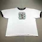 Vintage Boston Celtics Larry Bird T-Shirt Adult XXL White Hoops Star Basketball