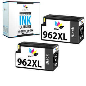 Compatible HP 962 Black Ink Cartridge XL 2PK for OfficeJet Pro 9015e, 9018, 9020