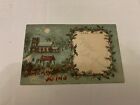 c.1910 A Merry Xmas German Hold To Light Look Through Postcard