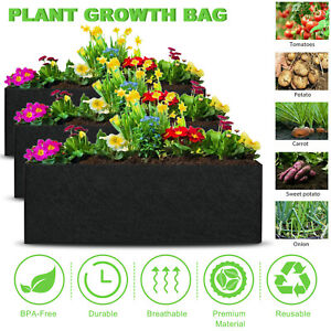 1-4Pcs Plant Grow Bags Thickened Reusable Aeration Fabric Durable Soil Container