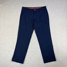 Puma Pants Mens 36x30 Tailored Fit Golf Navy Stretch Slit Active
