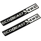 2x Fits  Ecobeast 4WD Emblem Fender Door Tailgate Sticker Chrome Black New Resin