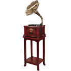 Retro Turntable Vintage Phonograph Gramophone Copper Horn Speaker Record Player