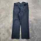 Frontier Classics Pants Size 36 Black Buckle Back Western Notch Canvas Casual