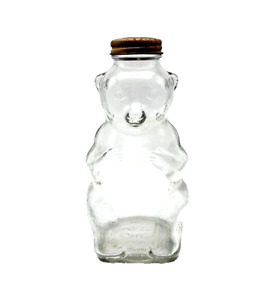 Vintage Snow Crest Beverages Salem Mass Clear Glass Bear Bank