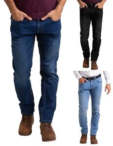 Mens Denim Jeans Knitted Slim Fit Supper Stretch Casual Classic Faded Jeans Pant