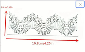 lace border die cut metal card clay scrapbook FAST Free Shipping