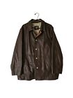 Armani Jeans AJ jacket Size 58 EU Brown Leather Jacket MGM Nappa