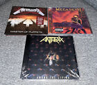Metal 3 CD Lot Metallica Master Of Puppets, Megadeth Peace Sells, Anthrax Among