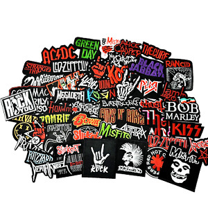 Lot of 20 Heavy Metal Punk Music Rock Band Patches Wholesale Iron-on Appliques