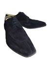 ZILLI Mens Shoes 13 Black Oxford Suede Lace Up