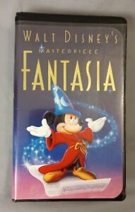 New ListingWalt Disney Masterpiece Fantasia VHS Black Clamshell Case Vintage Movie