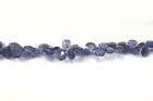AAA+ Natural Blue Iolite Faceted Pear Heart Briolette Gemstone Beads Craft 10Pcs