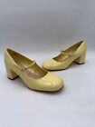 Journee Collection Womens Okenna Yellow Patent Leather Pumps Shoes Size 12 M