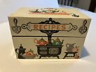 Vintage Stylecraft Stove Recipe Box with 7 original  recipe dividers