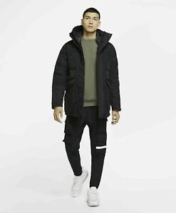 Size M-Tall Nike Repel Parka Sportswear Down Fill Jacket CU4392-010 Black Men’s