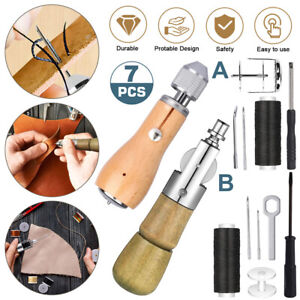1/2X Speedy Stitcher Sewing Awl Needle Repair Tools Kits for Leather Sail Canvas