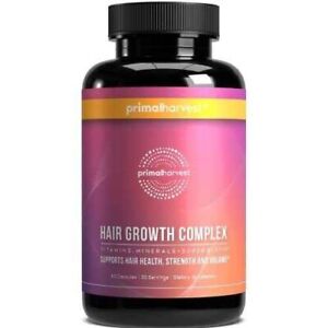 Hair Growth Vitamins by Primal Harvest, Hair Growth for Women & Men(30 Servings)