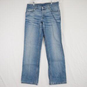 Helmut Lang Jeans Mens 34 34x33 Button Fly Straight 5-Pocket Cotton Denim Blue