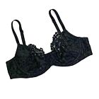 Victoria's Secret, Body By Victoria, Black Lace Unpadded Bra, size 36C