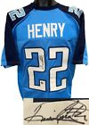 Derrick Henry signed Tennessee 2016-17 TB Light Blue Custom Pro Style Jersey-BAS